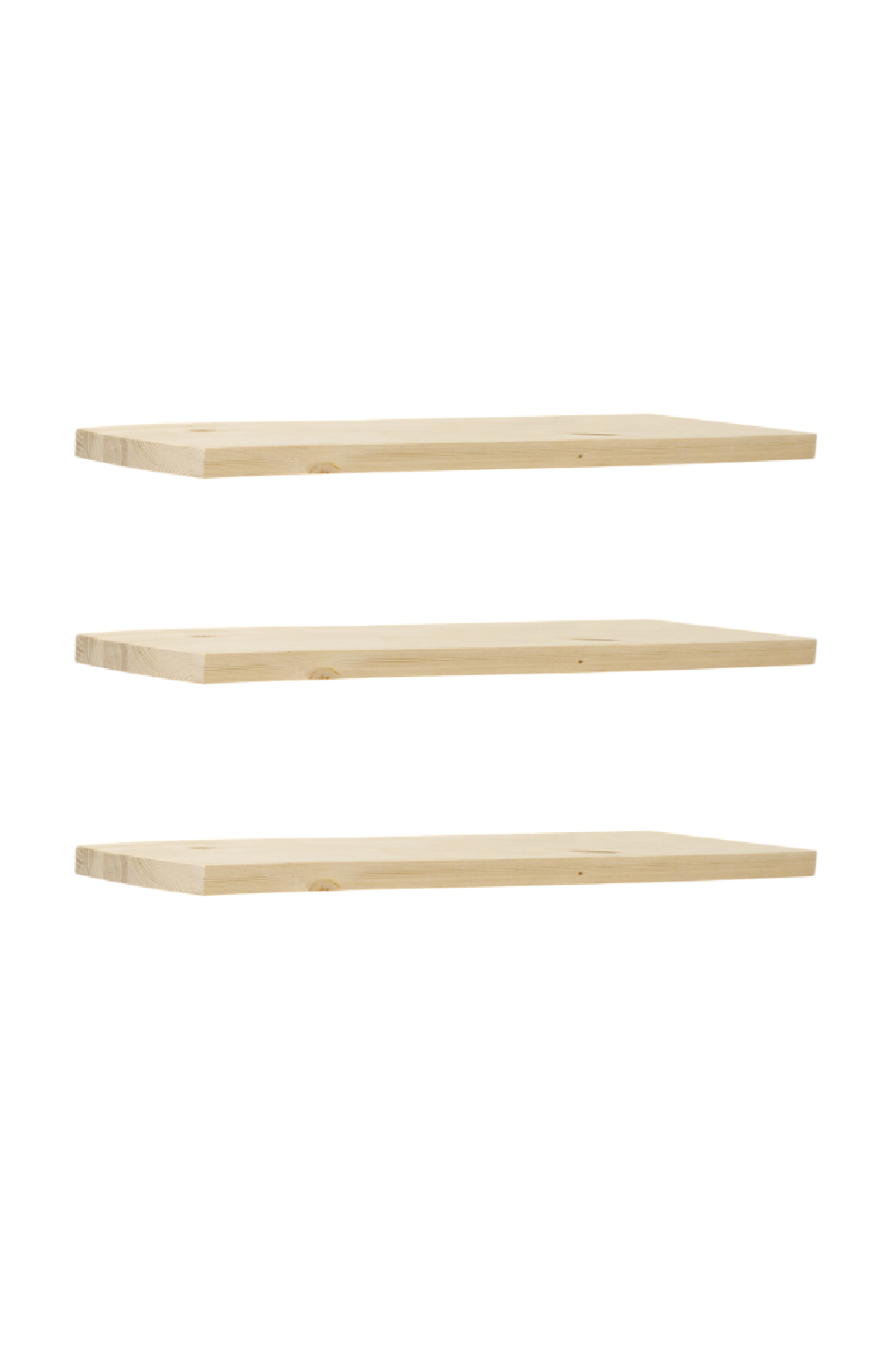 Natural Wood Floating Shelves (3) | Decowood Melva | Oroa.com