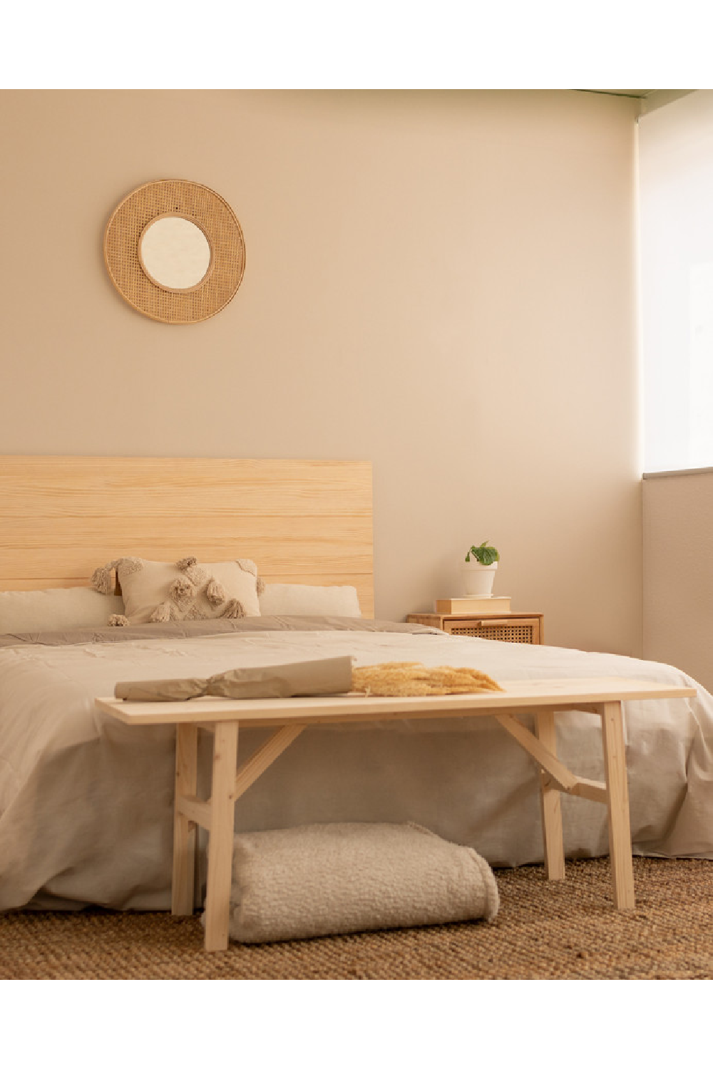 Stripped Wood Headboard | Decowood Radiata | Oroa.com