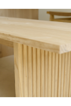 Fluted Wood Legs Bench | Decowood Bali | Oroa.com