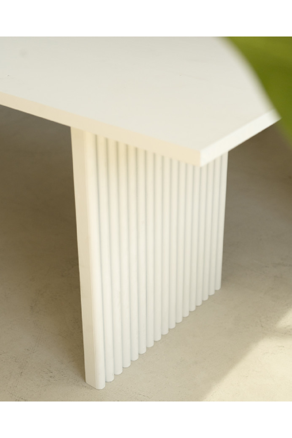Fluted Wood Legs Bench | Decowood Bali | Oroa.com