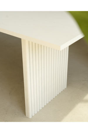 Fluted Wood Legs Bench | Decowood Bali | Oroa.com