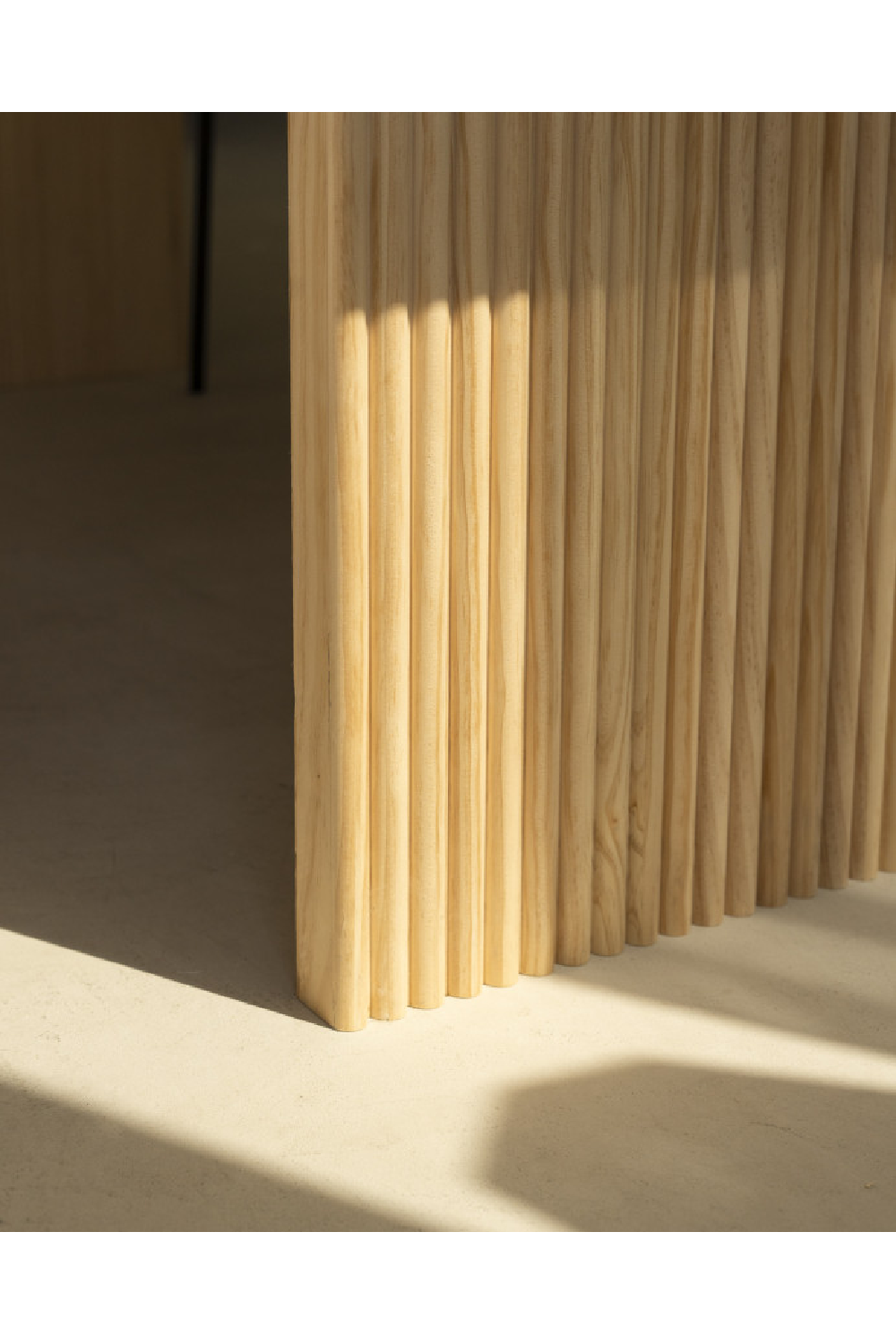 Fluted Wood Legs Bench | Decowood Bali | Oroa.com