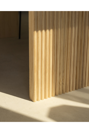 Fluted Wood Legs Bench | Decowood Bali | Oroa.com