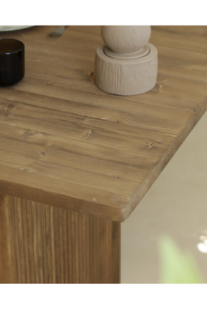 Fluted Wood Legs Dining Table | Decowood Bali | Oroa.com