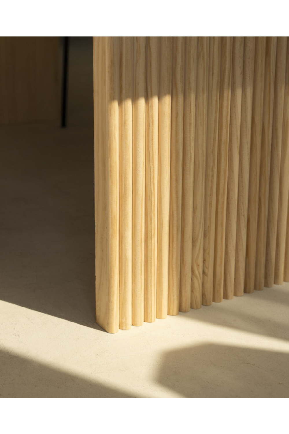 Fluted Wood Legs Dining Table | Decowood Bali | Oroa.com