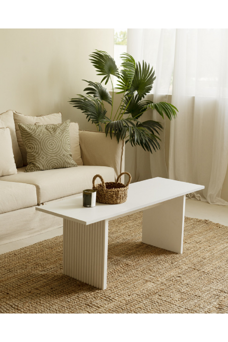 Fluted Legs Wooden Coffee Table | Decowood Bali | Oroa.com