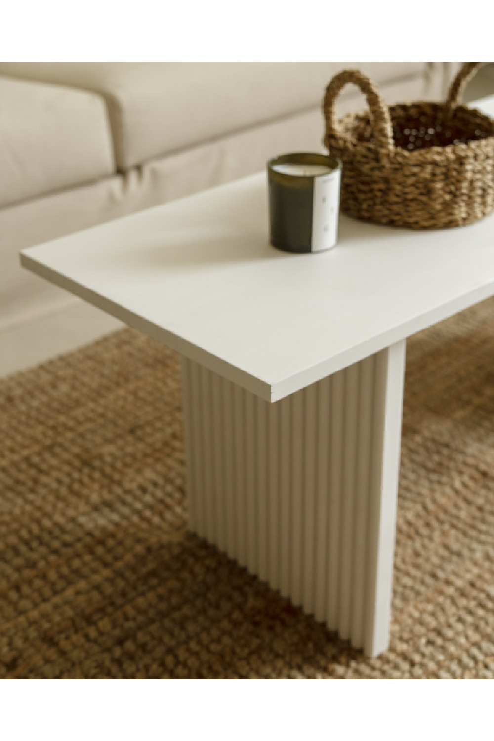 Fluted Legs Wooden Coffee Table | Decowood Bali | Oroa.com