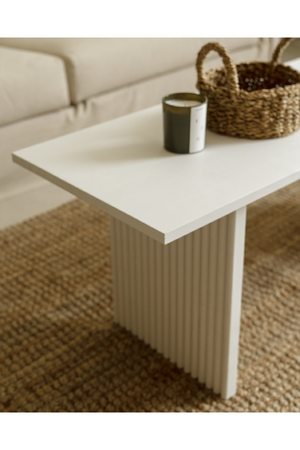 Fluted Legs Wooden Coffee Table | Decowood Bali | Oroa.com