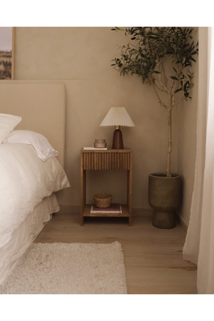 Fluted Drawer Bedside Table | Decowood Bali | Oroa.com