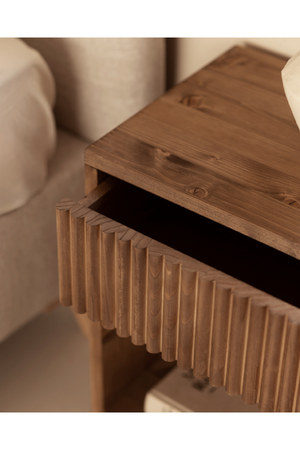 Fluted Drawer Bedside Table | Decowood Bali | Oroa.com