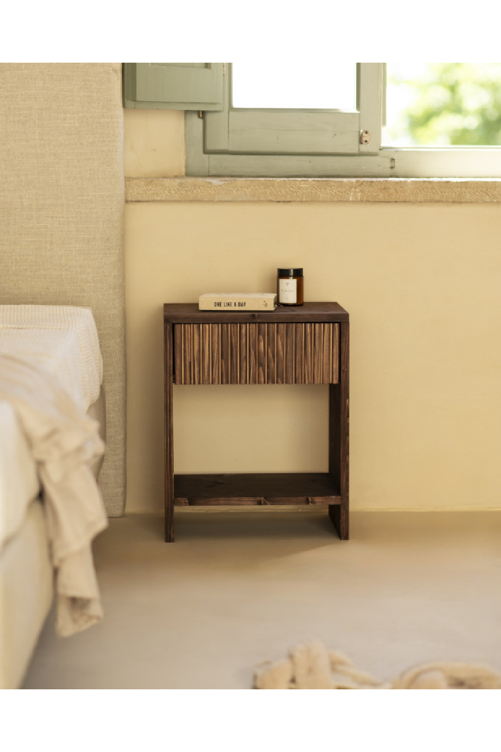 Fluted Drawer Bedside Table | Decowood Bali | Oroa.com