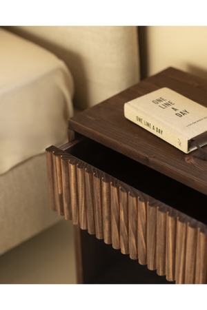 Fluted Drawer Bedside Table | Decowood Bali | Oroa.com