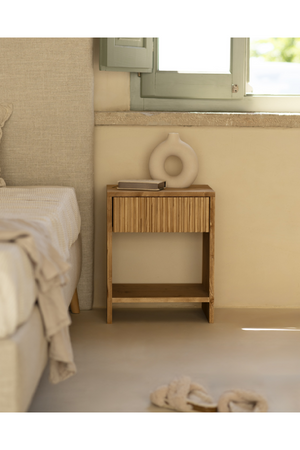 Fluted Drawer Bedside Table | Decowood Bali | Oroa.com