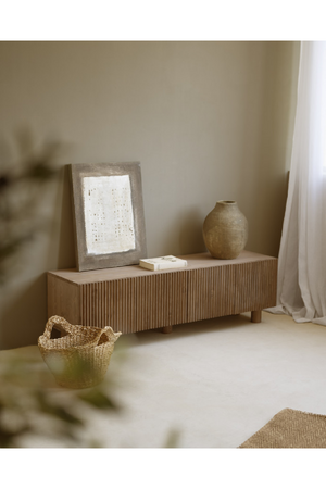 Fluted Wood TV Stand | Decowood Bali | Oroa.com