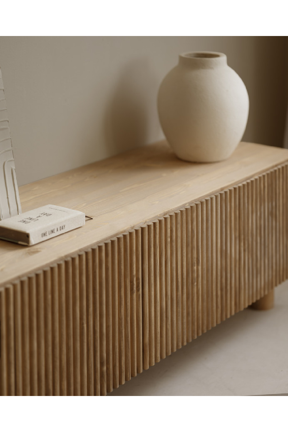 Fluted Wood TV Stand | Decowood Bali | Oroa.com