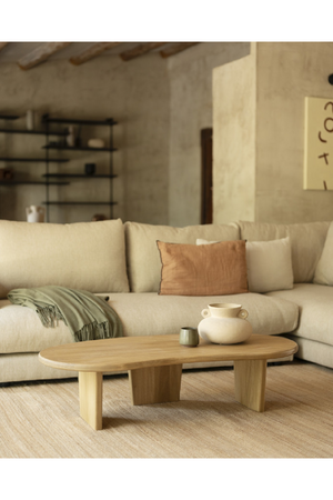 Pebble-Shaped Poplar Coffee Table | Decowood Bimba | Oroa.com