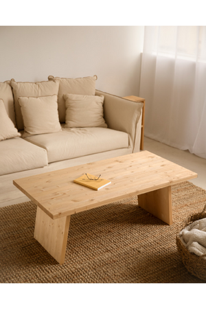 Pine Wood Coffee Table | Decowood Frida II | Oroa.com