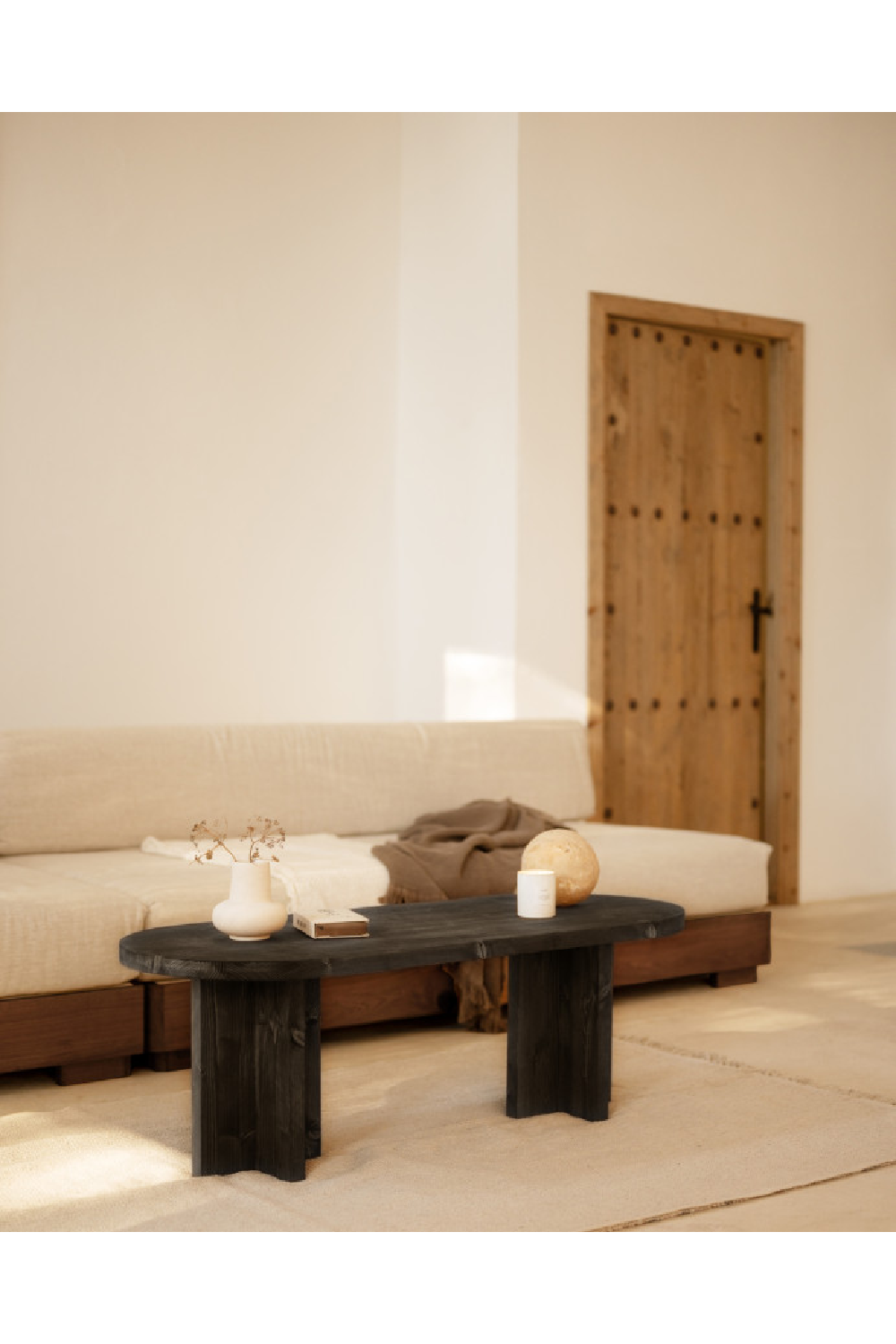 Japandi Oval Coffee Table | Decowood Tokyo | Oroa.com