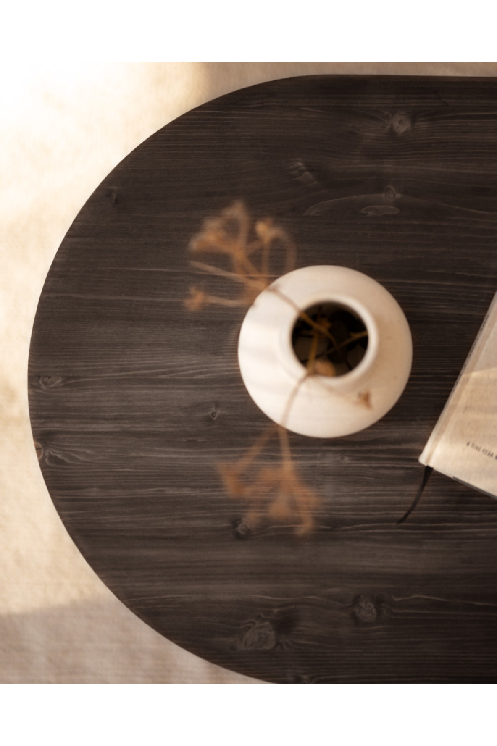 Japandi Oval Coffee Table | Decowood Tokyo | Oroa.com