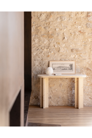 Japandi Oval Console Table | Decowood Tokyo | Oroa.com