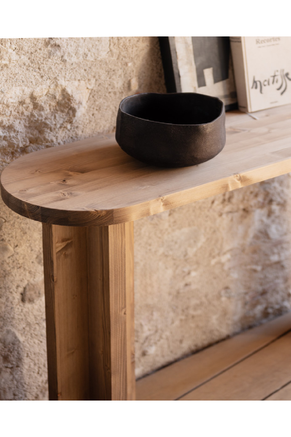Japandi Oval Console Table | Decowood Tokyo | Oroa.com