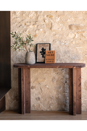 Japandi Oval Console Table | Decowood Tokyo | Oroa.com