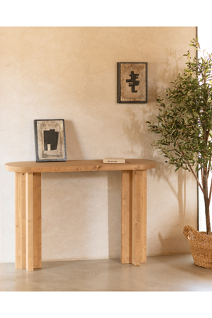 Japandi Oval Console Table | Decowood Tokyo | Oroa.com