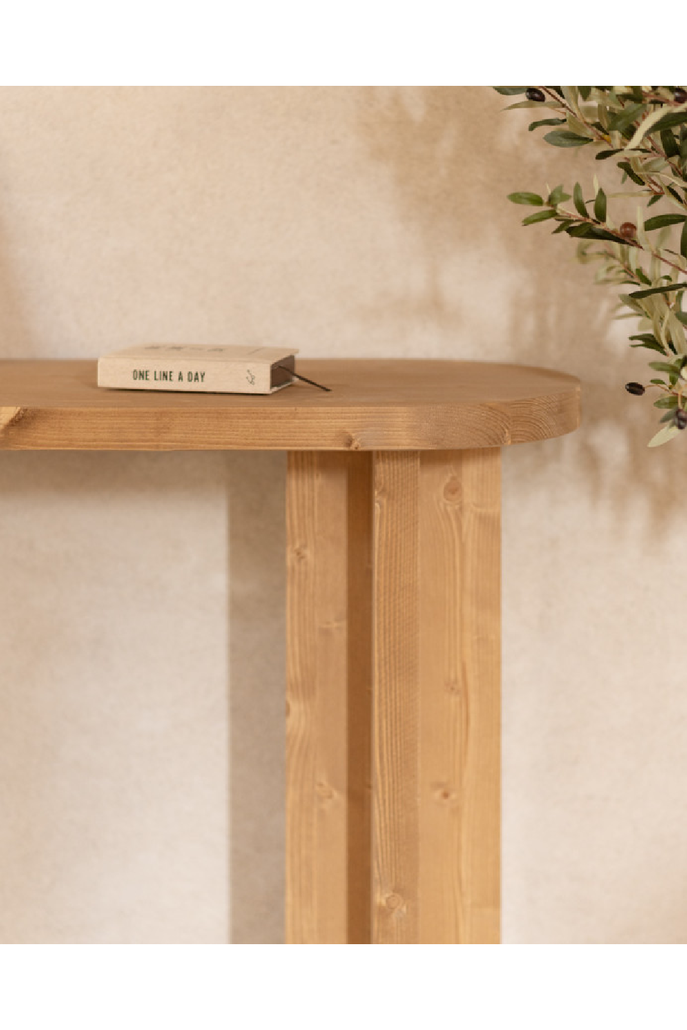 Japandi Oval Console Table | Decowood Tokyo | Oroa.com