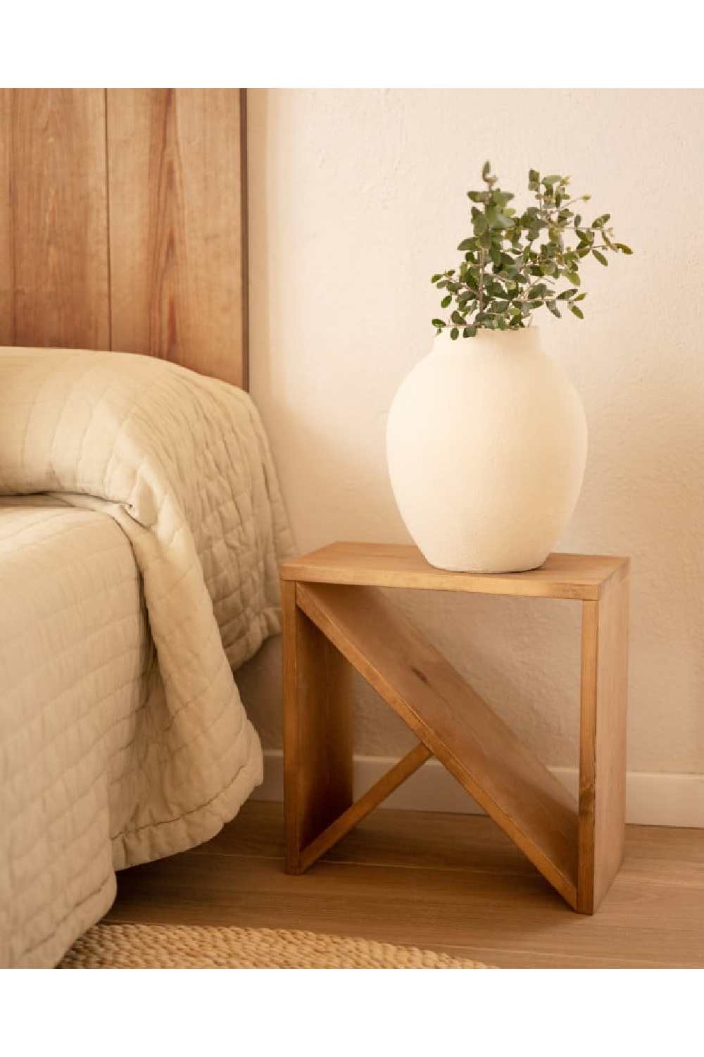 Solid Pine Side Tables (2) | Decowood Stoke | OROA.com