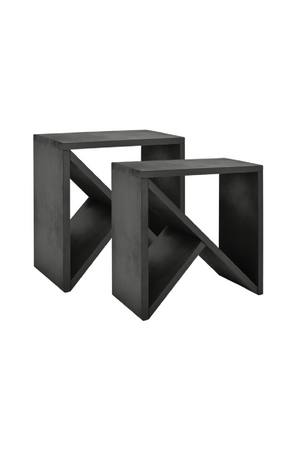 Solid Pine Side Tables (2) | Decowood Stoke | OROA.com