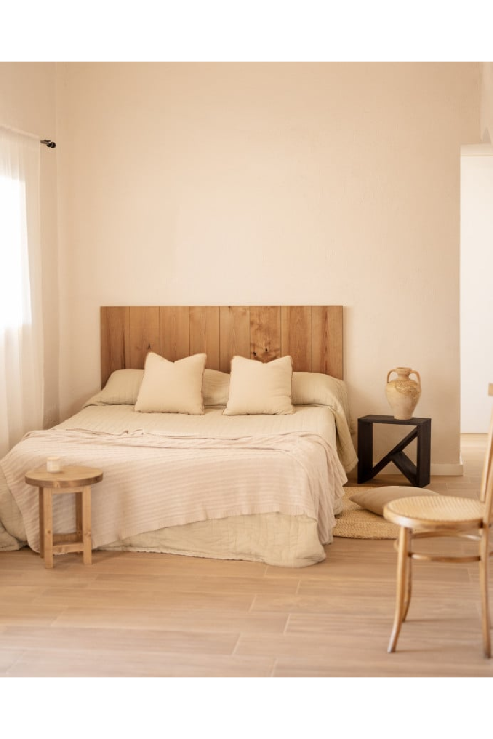 Solid Pine Side Tables (2) | Decowood Stoke | OROA.com