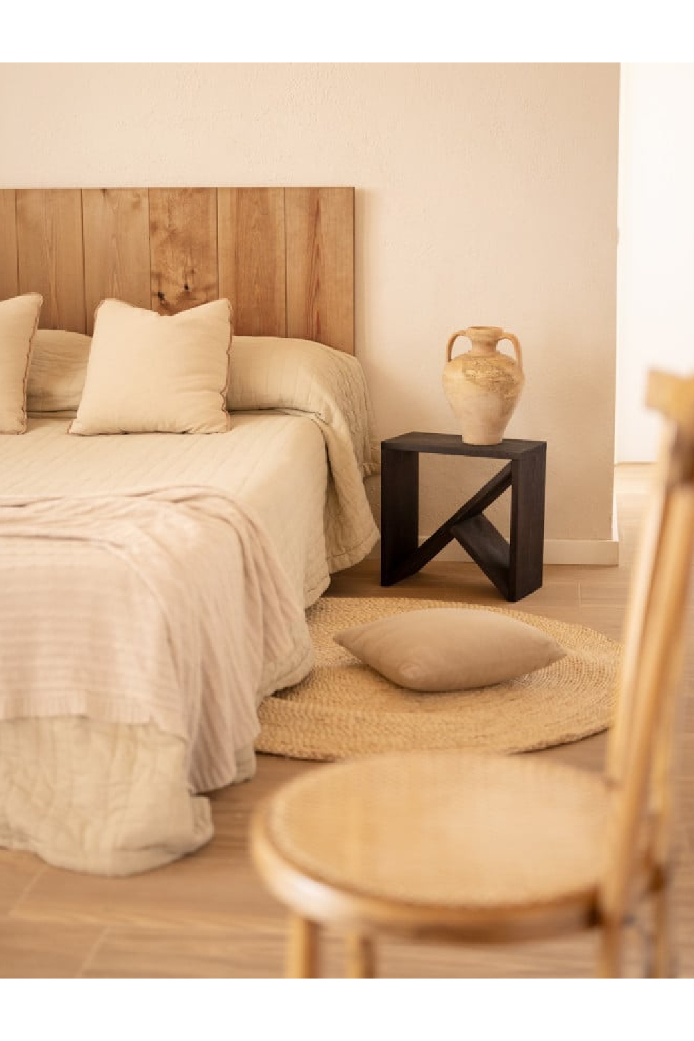 Solid Pine Side Tables (2) | Decowood Stoke | OROA.com