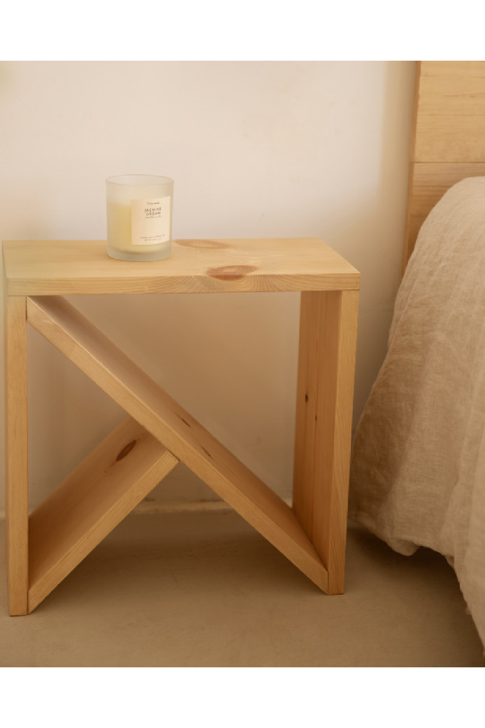 Solid Pine Side Tables (2) | Decowood Stoke | OROA.com