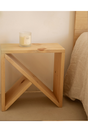 Solid Pine Side Table | Decowood Stoke | OROA.com