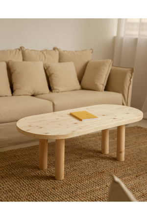 Tinted Wood Oval Coffee Table | Decowood Gina | Oroa.com