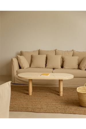Tinted Wood Oval Coffee Table | Decowood Gina | Oroa.com