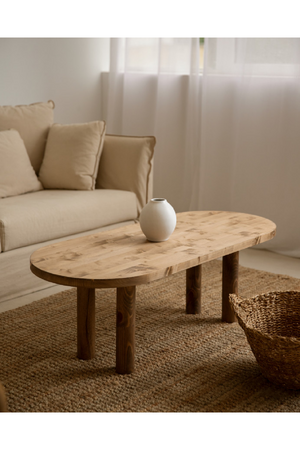 Tinted Wood Oval Coffee Table | Decowood Gina | Oroa.com