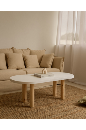 Tinted Wood Oval Coffee Table | Decowood Gina | Oroa.com