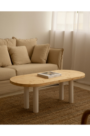 Tinted Wood Oval Coffee Table | Decowood Gina | Oroa.com
