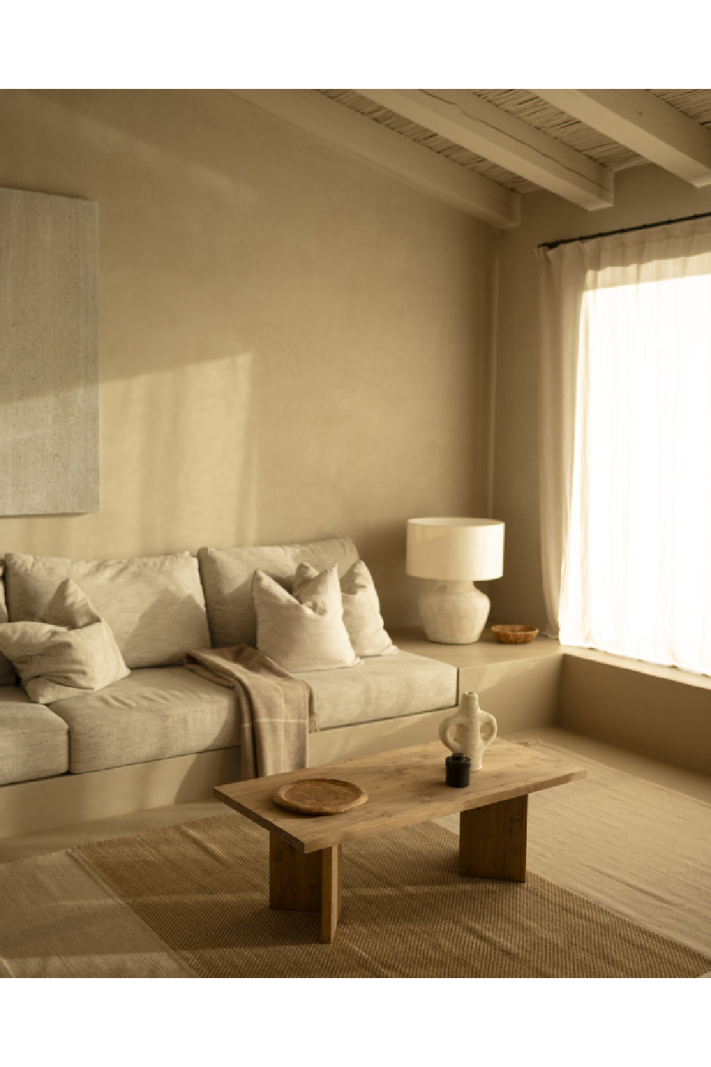 Rectangular Fir Wood Coffee Table | Decowood Kyoto | Oroa.com