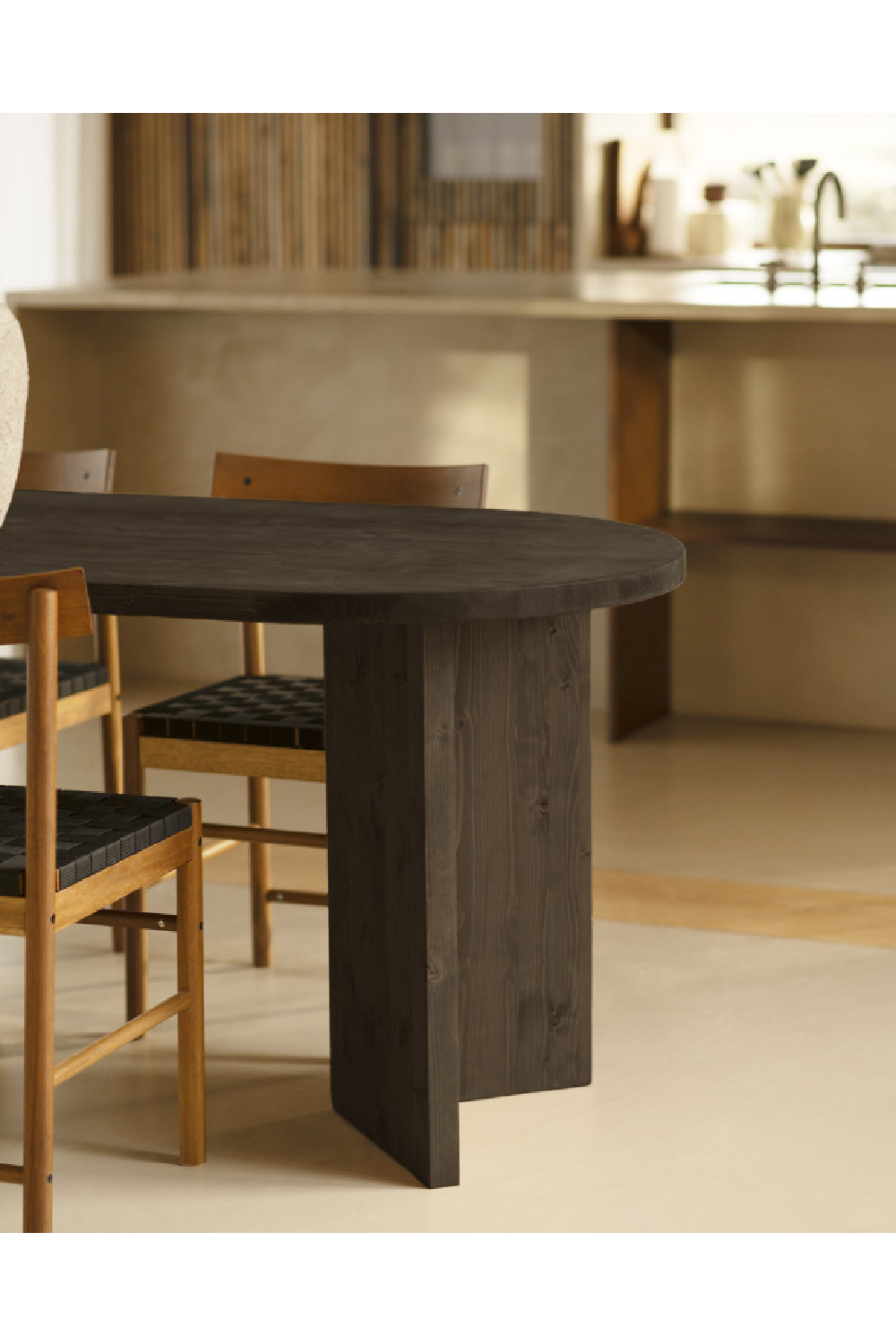 Oval Wood Dining Table | Decowood Osaka | Oroa.com