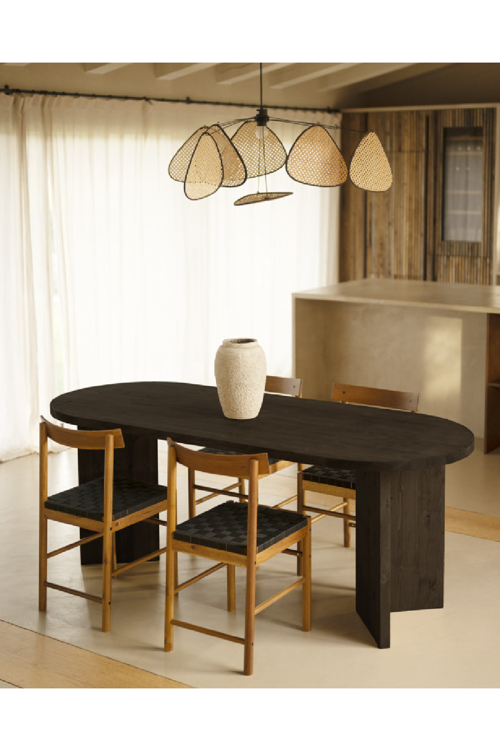 Oval Wood Dining Table | Decowood Osaka | Oroa.com