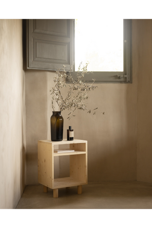 Minimalist Wooden Nightstand | Decowood Hera | Oroa.com