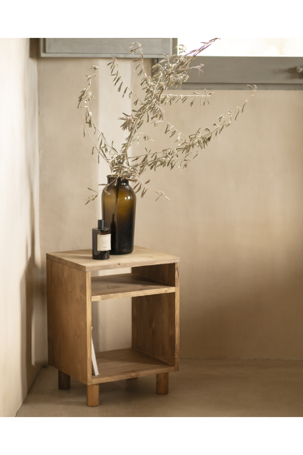 Minimalist Wooden Nightstand | Decowood Hera | Oroa.com