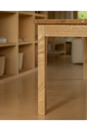 Varnished Wood Square Dining Table | Decowood Lia | Oroa.com