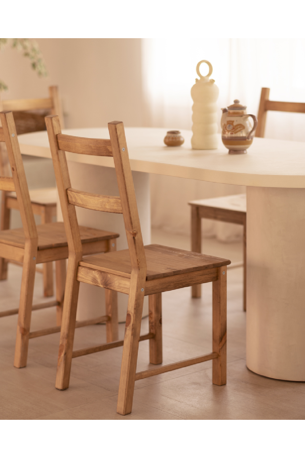 Pine Wood Dining Chair | Decowood Lucia | Oroa.com