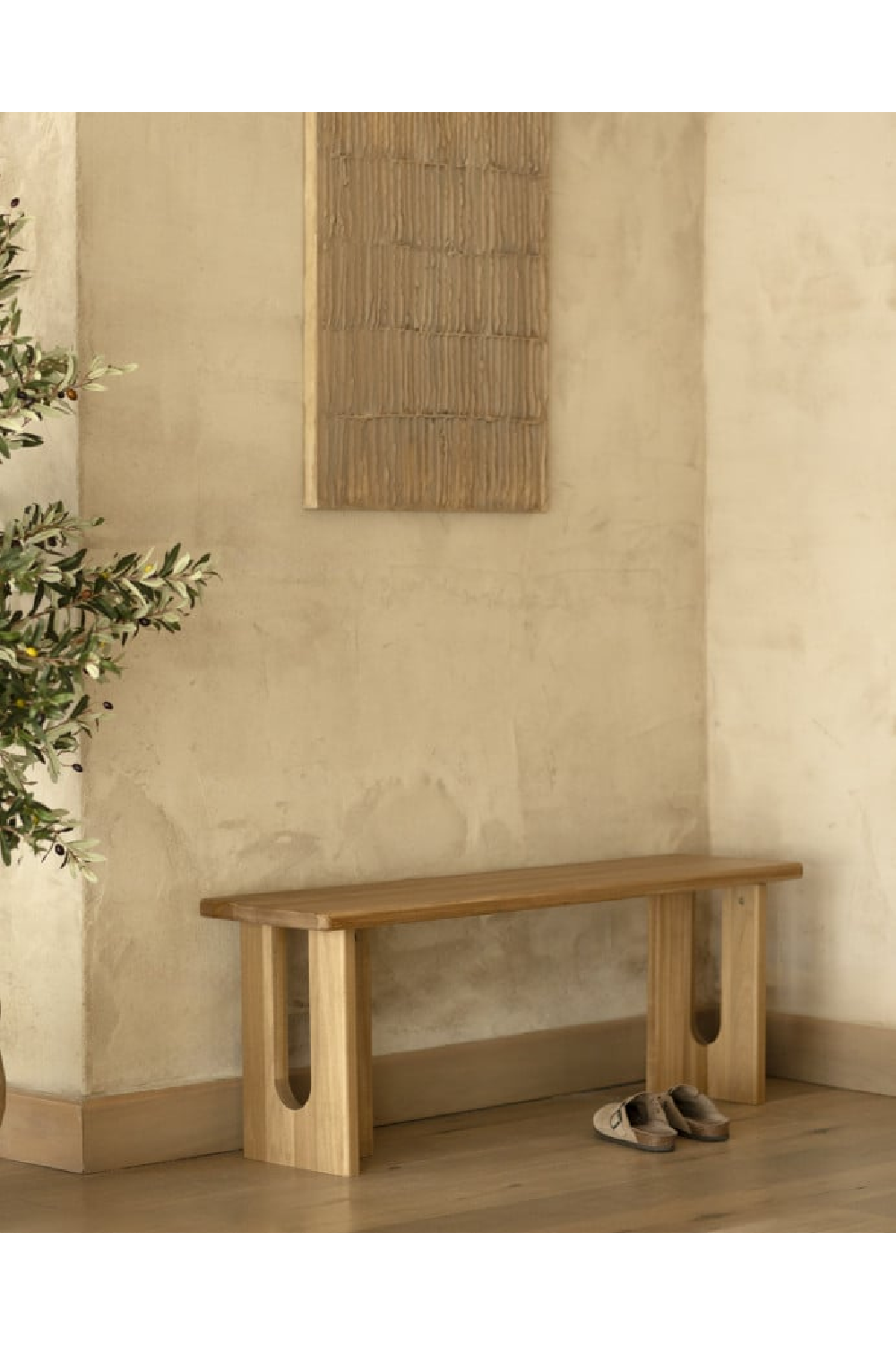 Varnished Poplar Wood Bench | Decowood Lua | Oroa.com