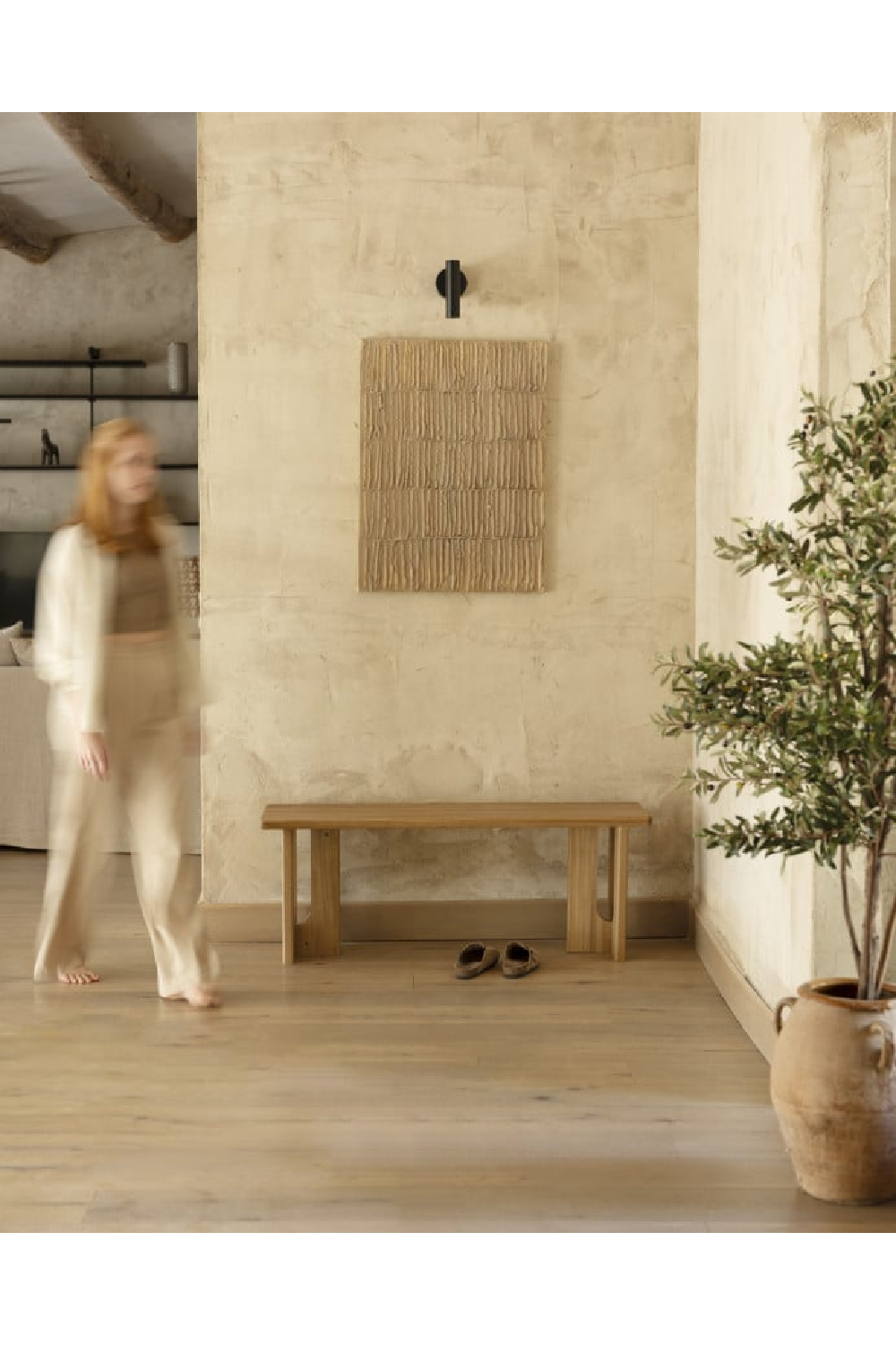 Varnished Poplar Wood Bench | Decowood Lua | Oroa.com