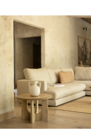 Round Microcement Coffee Table | Decowood Lua | Oroa.com