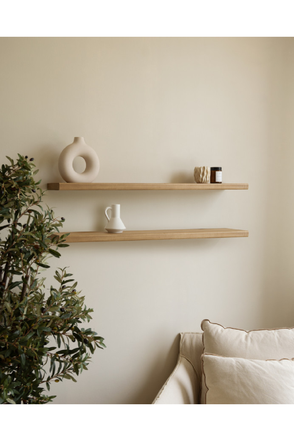 Solid Poplar Wood Wall Shelf | Decowood Lua | Oroa.com